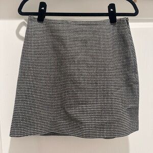 & Other Stories Monochrome Houndstooth Pencil Skirt